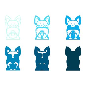 imagem do arquivo vetor para download Vetor de cães da raça Scottish Terrier