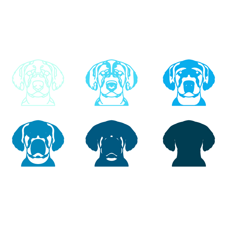 imagem do arquivo vetor para download Vetor de cães da raça Setters
