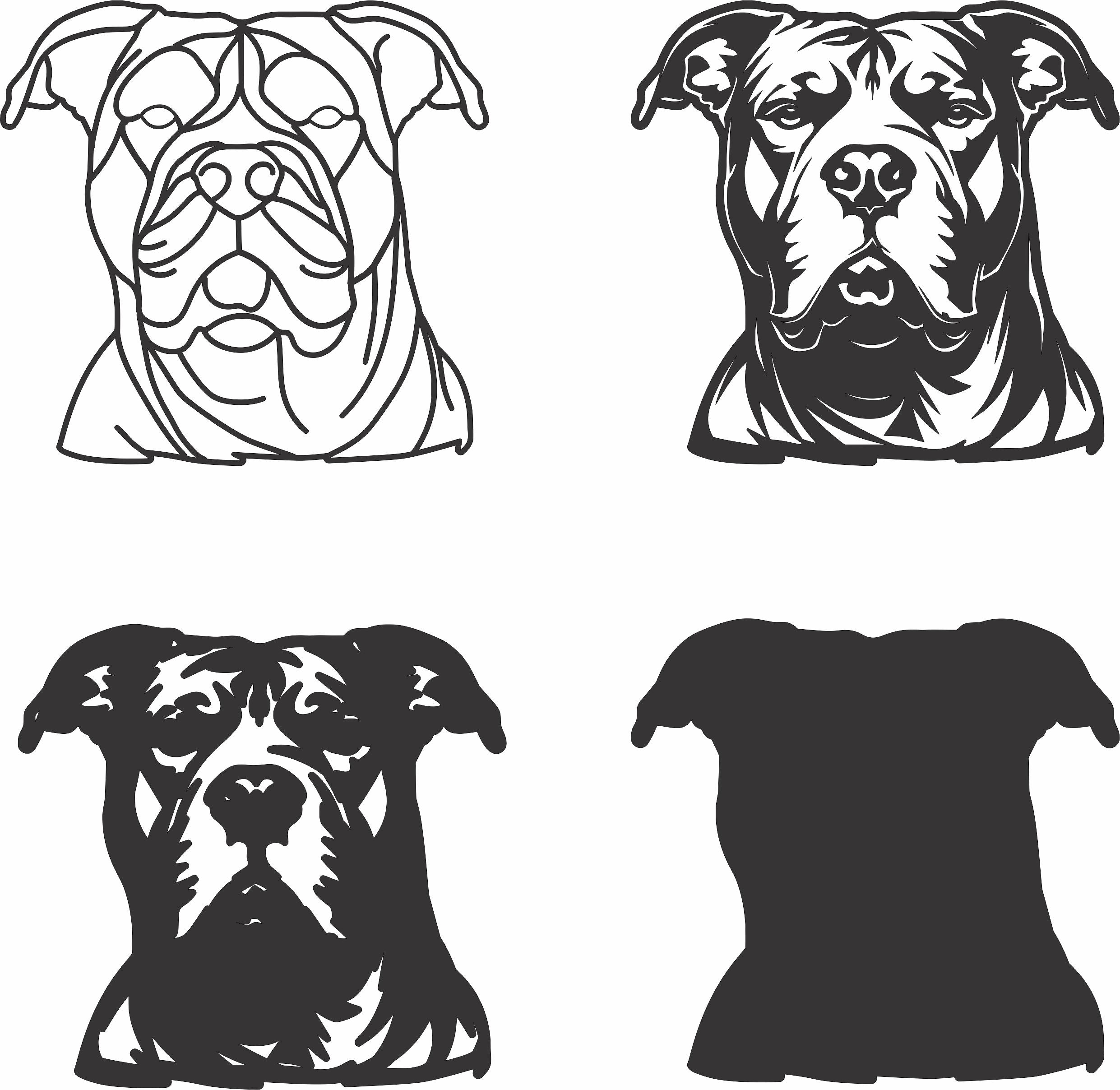 imagem do arquivo vetor para download Vetor de cão AMERICAN BULLY2