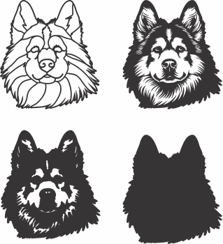 imagem do arquivo vetor para download Vetor de cão Alaskan Malamute
