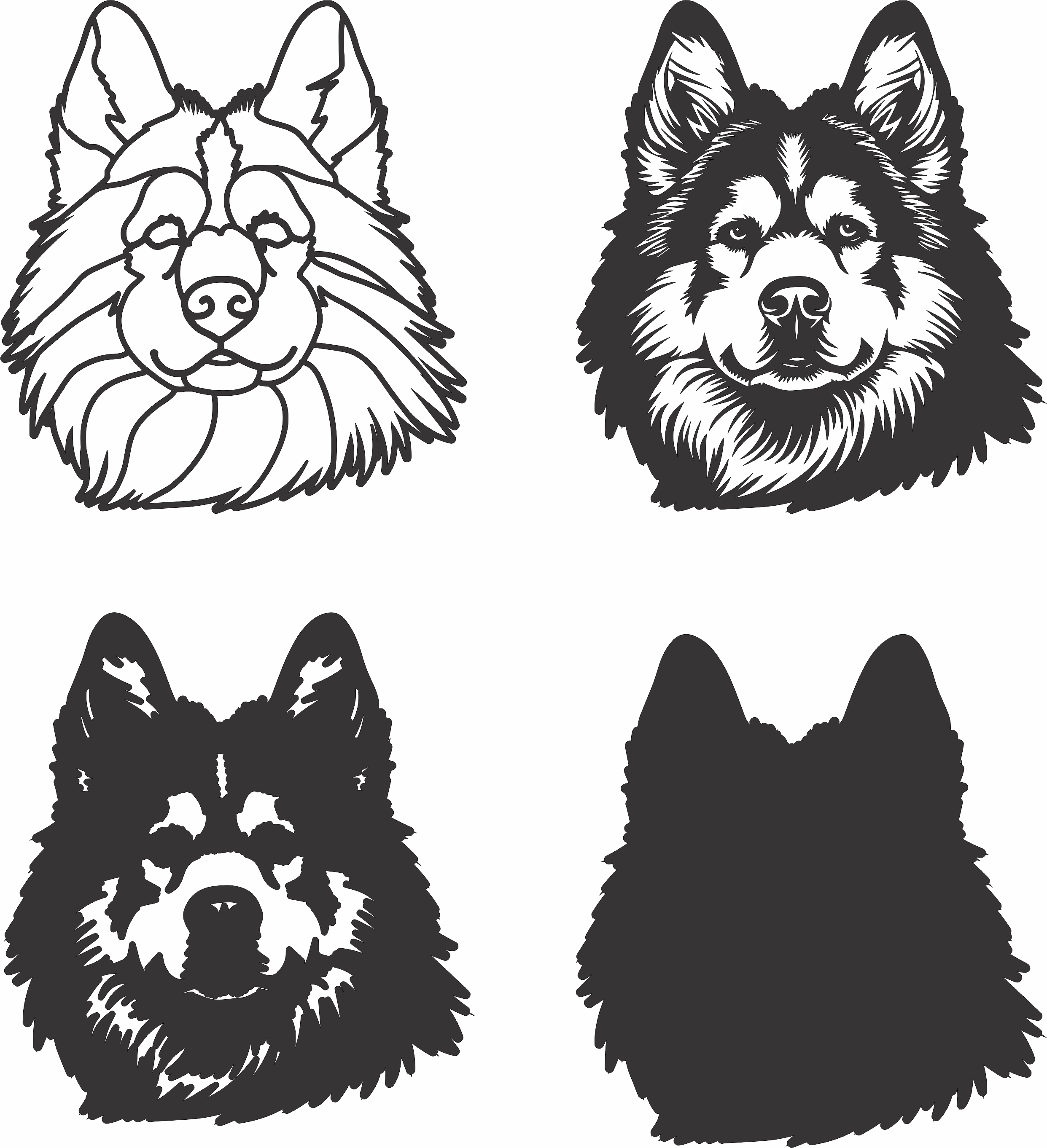 imagem do arquivo vetor para download Vetor de cão Alaskan Malamute