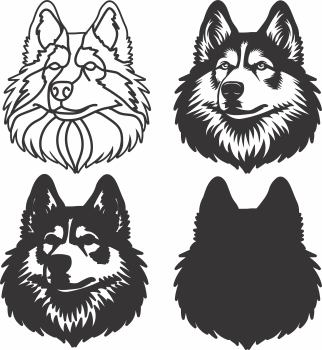imagem do arquivo vetor para download Vetor de cão Alaskan Malamute