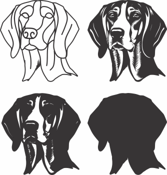 imagem do arquivo vetor para download Vetor de cão American Foxhound