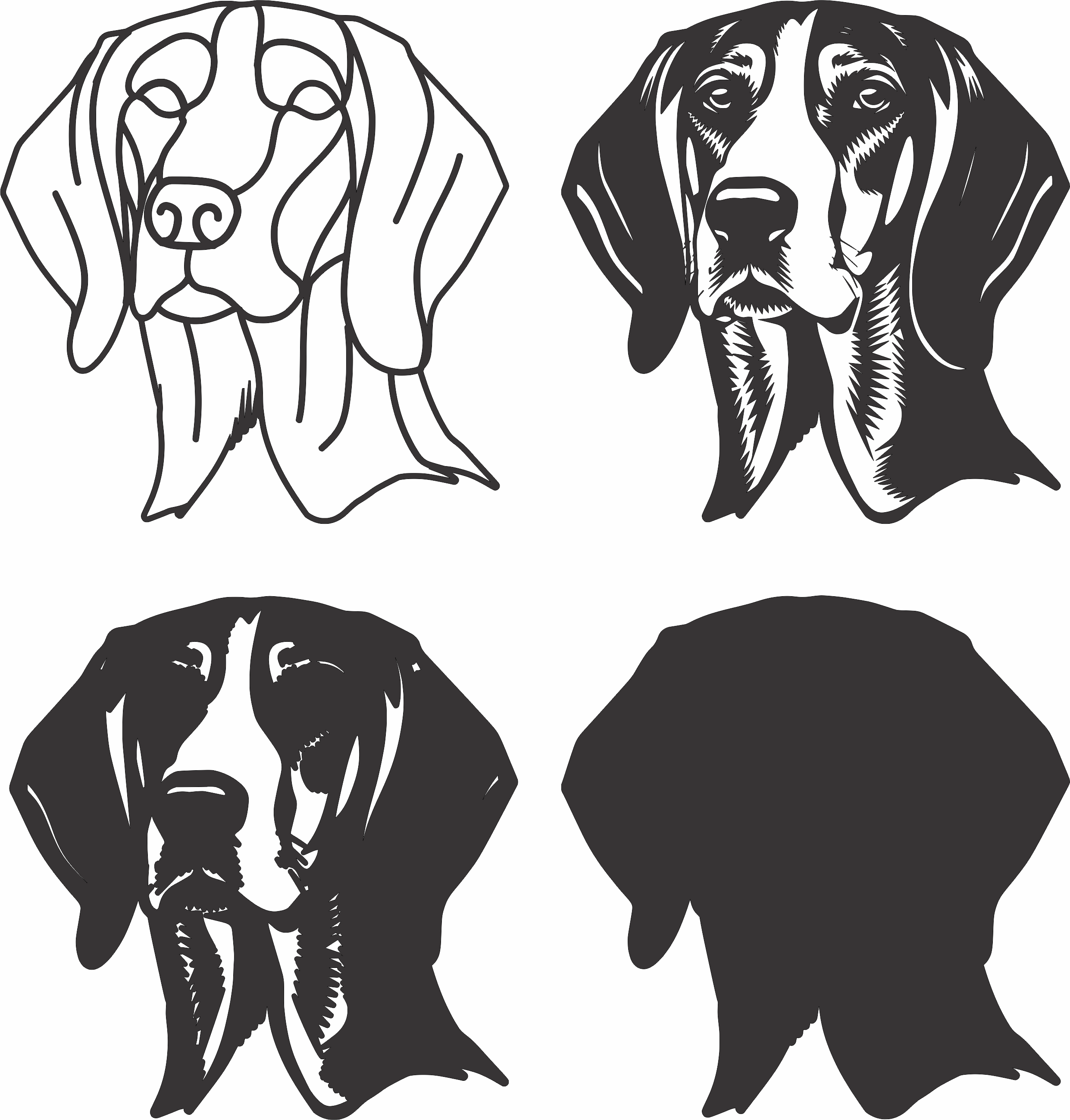 imagem do arquivo vetor para download Vetor de cão American Foxhound