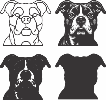 imagem do arquivo vetor para download Vetor de cão American bully