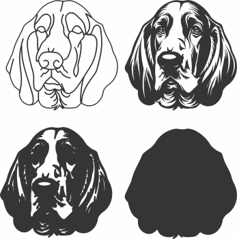 imagem do arquivo vetor para download Vetor de cão Basset Hound