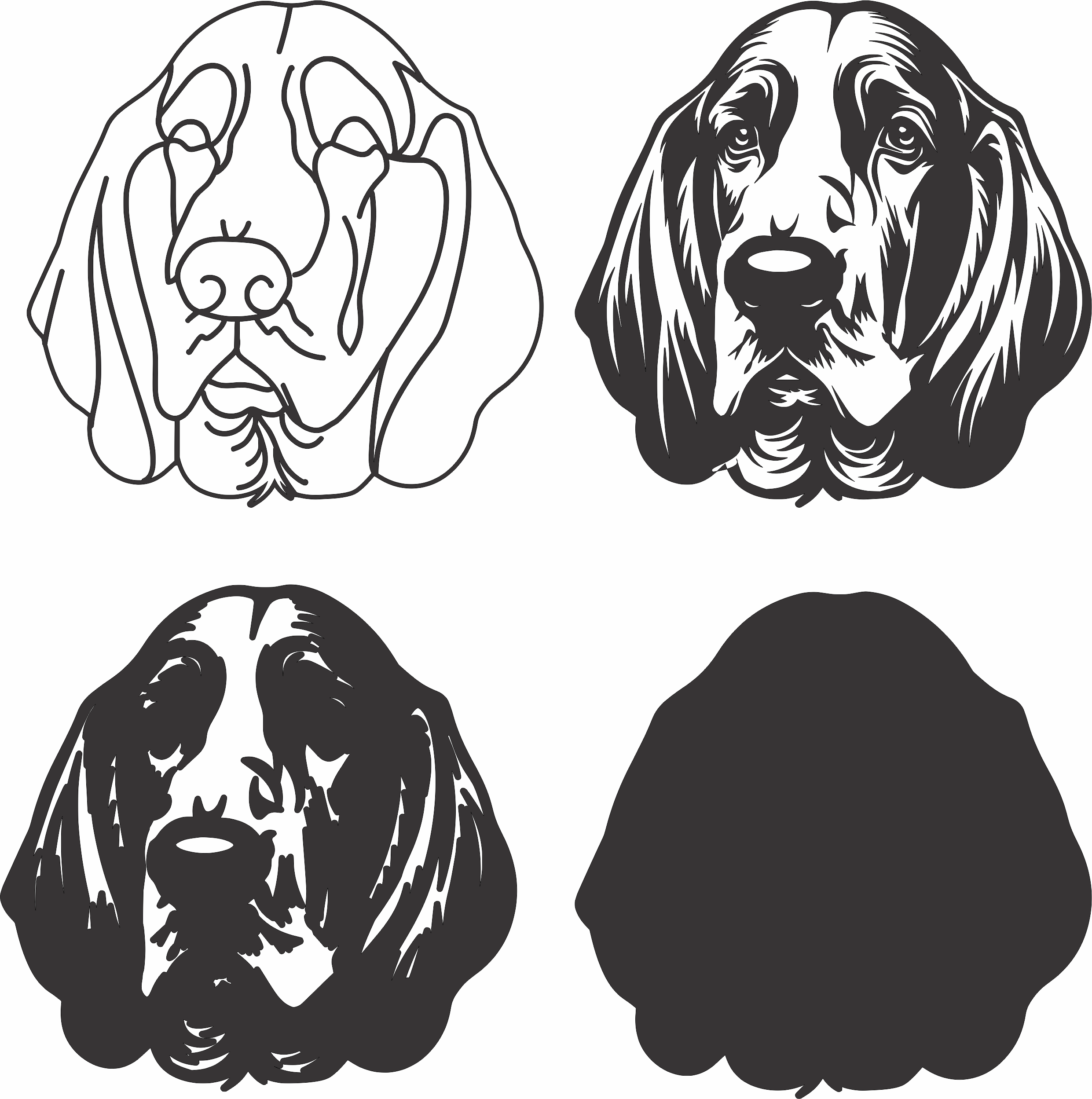 imagem do arquivo vetor para download Vetor de cão Basset Hound