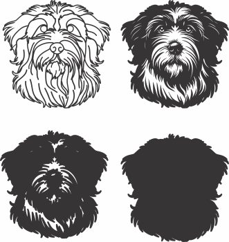 imagem do arquivo vetor para download Vetor de cão Bearded Collie.