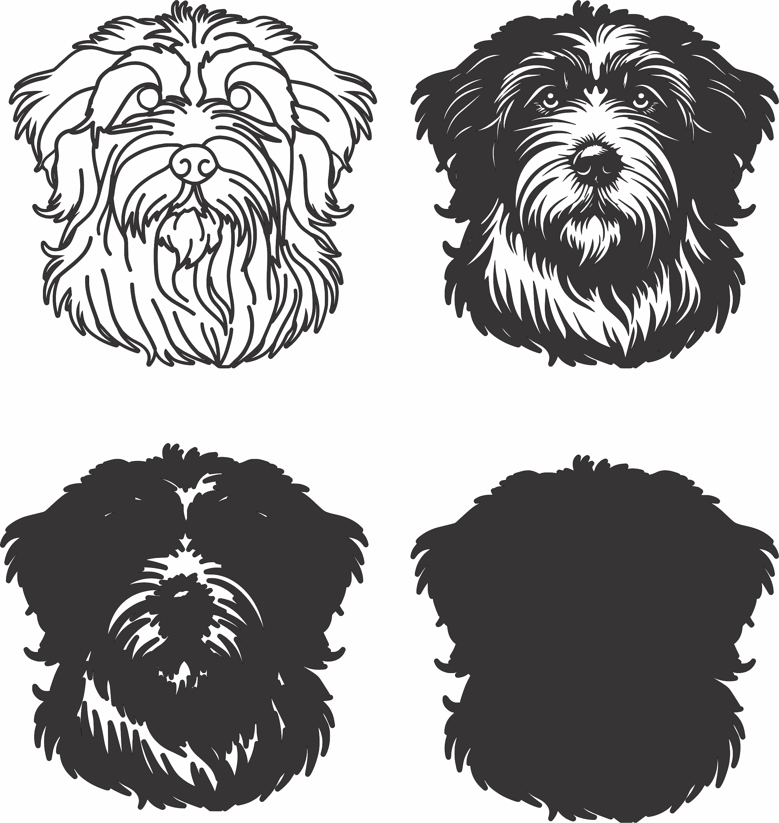 imagem do arquivo vetor para download Vetor de cão Bearded Collie.