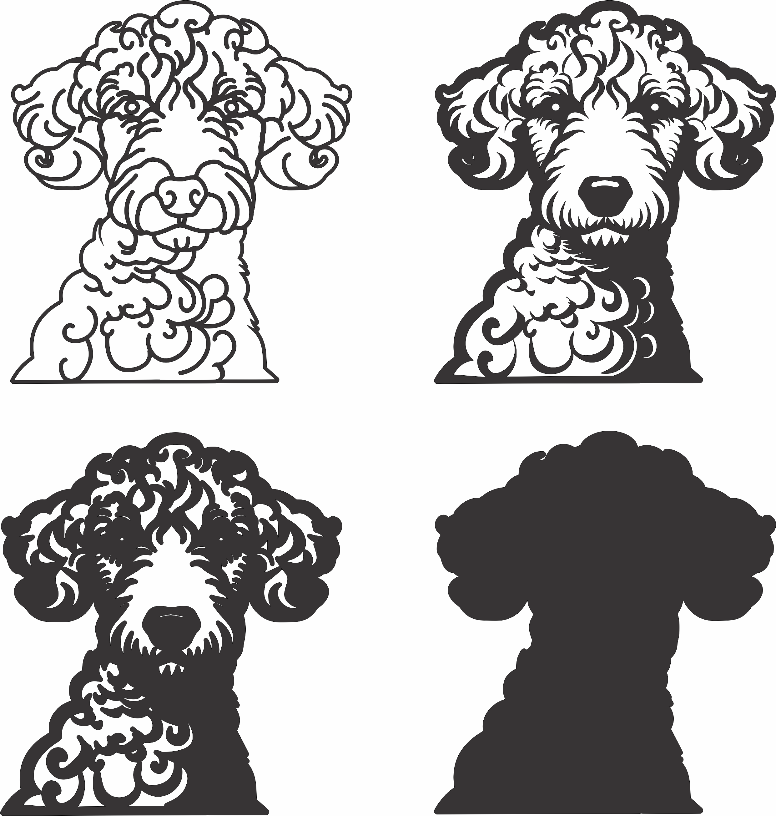 imagem do arquivo vetor para download Vetor de cão Bedlington Terrier