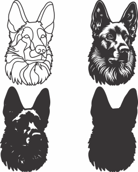 imagem do arquivo vetor para download Vetor de cão Belgian Groenenda