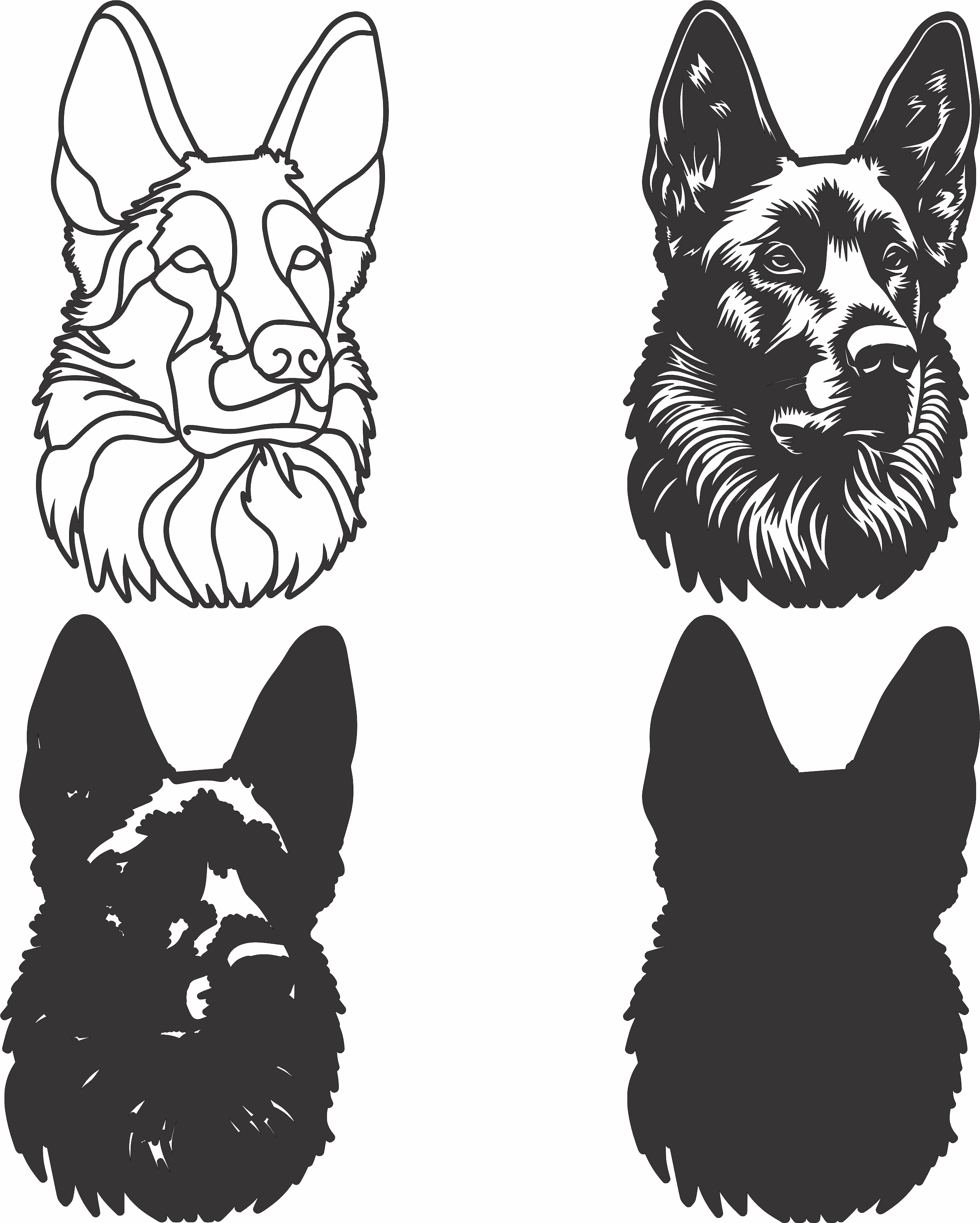 imagem do arquivo vetor para download Vetor de cão Belgian Groenenda