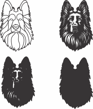 imagem do arquivo vetor para download Vetor de cão Belgian Sheepdog