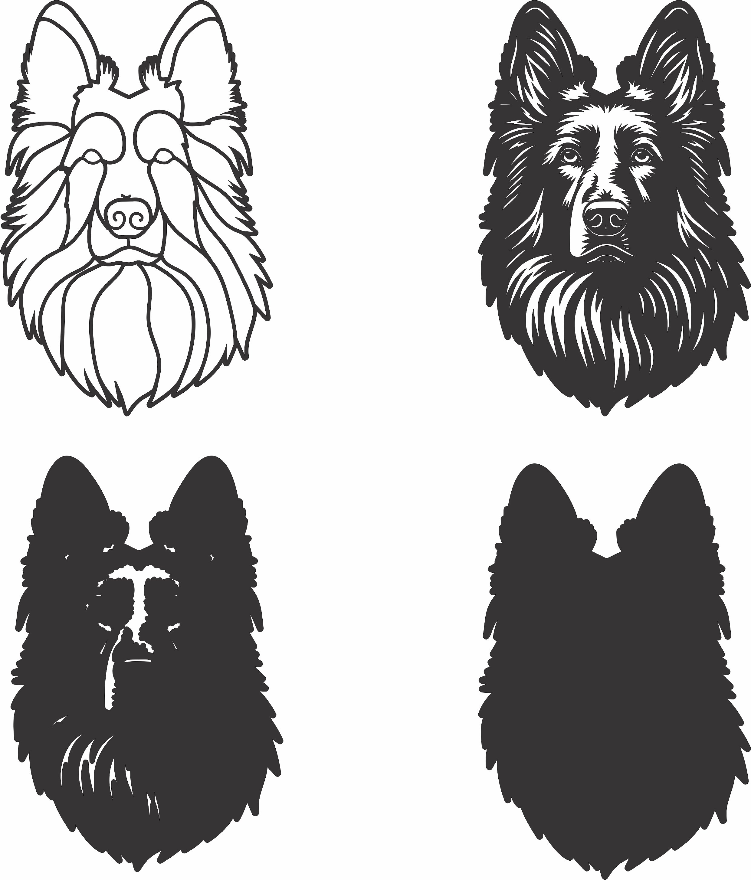 imagem do arquivo vetor para download Vetor de cão Belgian Sheepdog