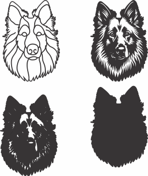 imagem do arquivo vetor para download Vetor de cão Belgian Tervuren