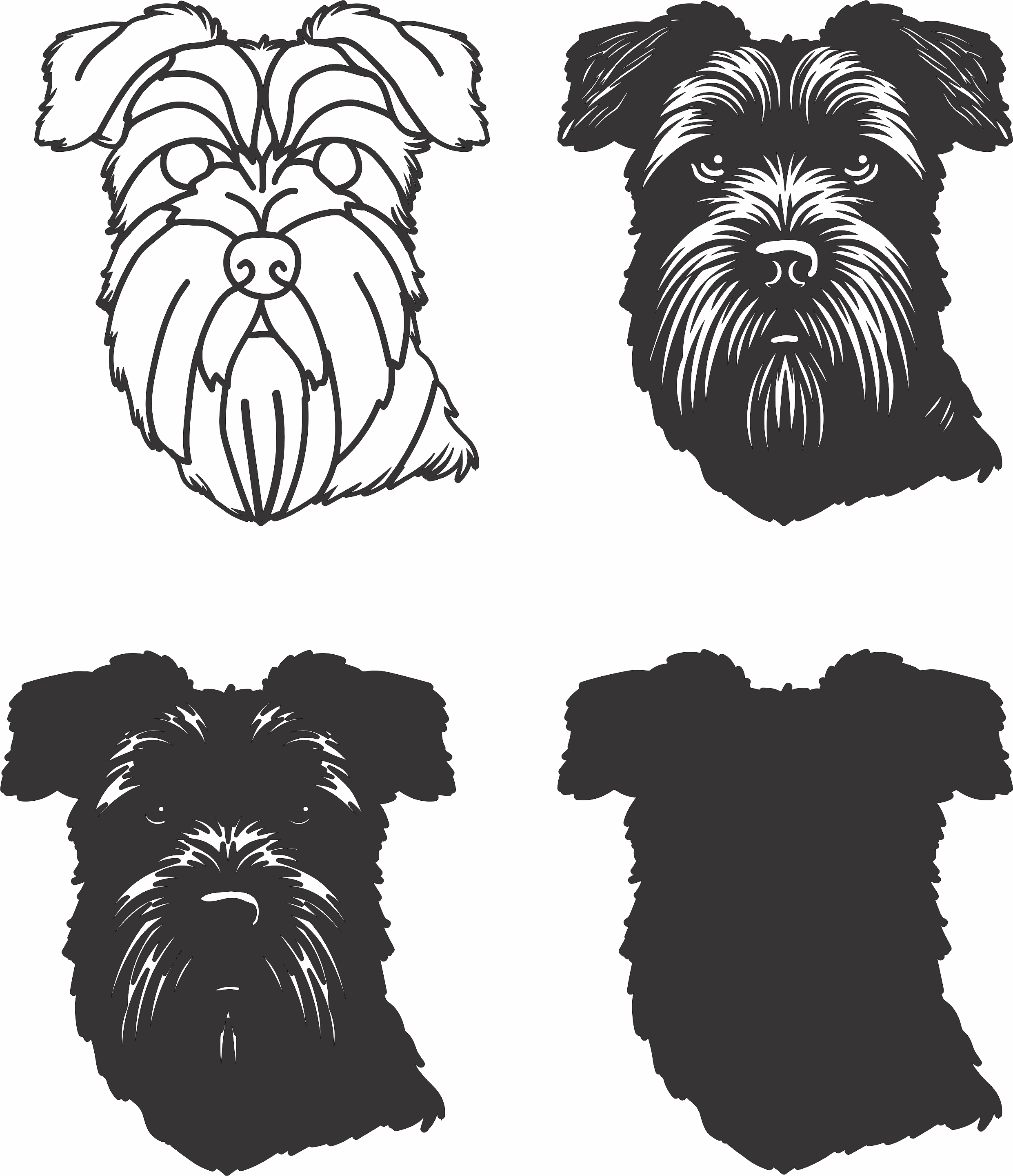 imagem do arquivo vetor para download Vetor de cão Bouvier des Flandres