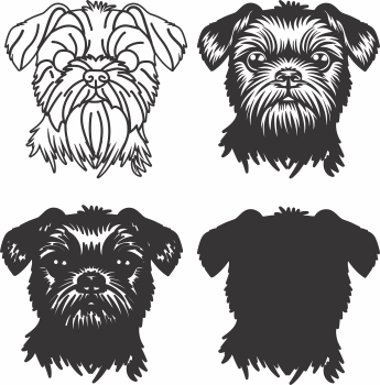imagem do arquivo vetor para download Vetor de cão Brussels Griffon 