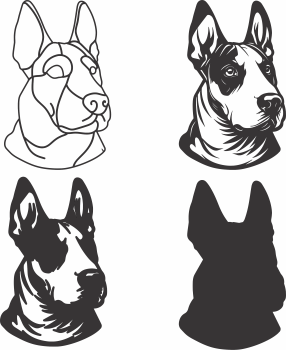 imagem do arquivo vetor para download Vetor de cão Bull Terrier 2