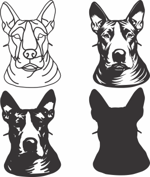imagem do arquivo vetor para download Vetor de cão Bull Terrier