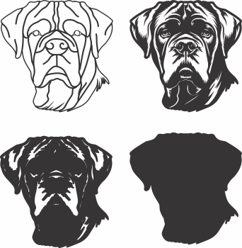 imagem do arquivo vetor para download Vetor de cão Bullmastiff