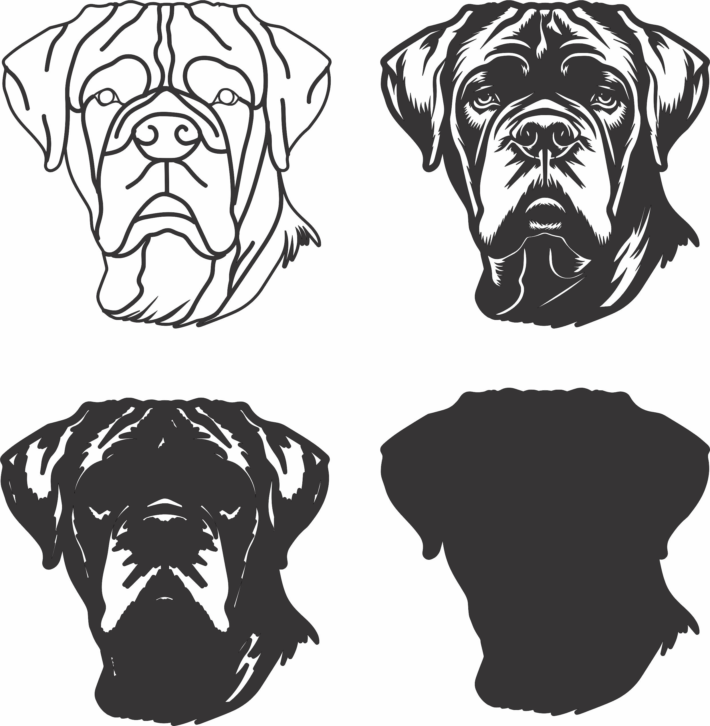 imagem do arquivo vetor para download Vetor de cão Bullmastiff