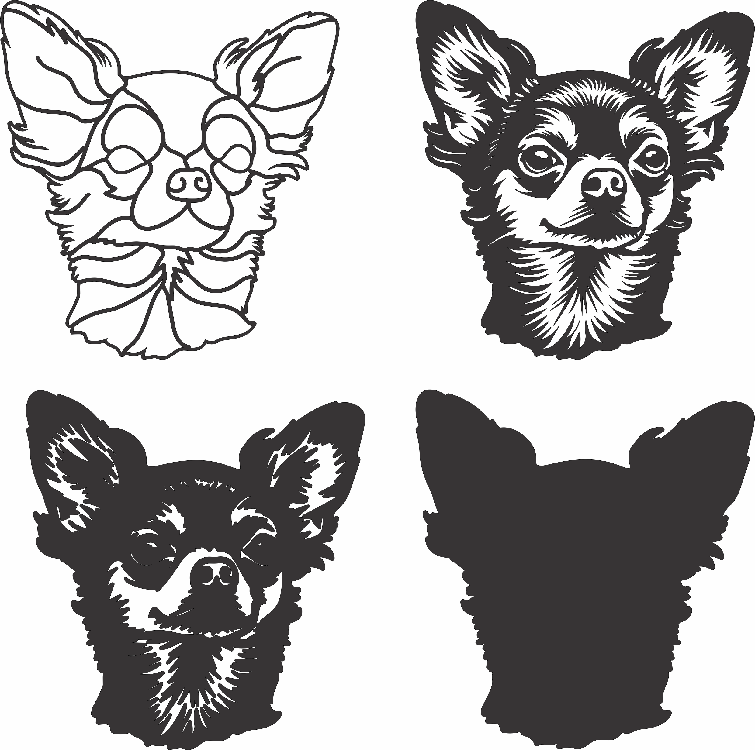 imagem do arquivo vetor para download Vetor de cão Chihuahua