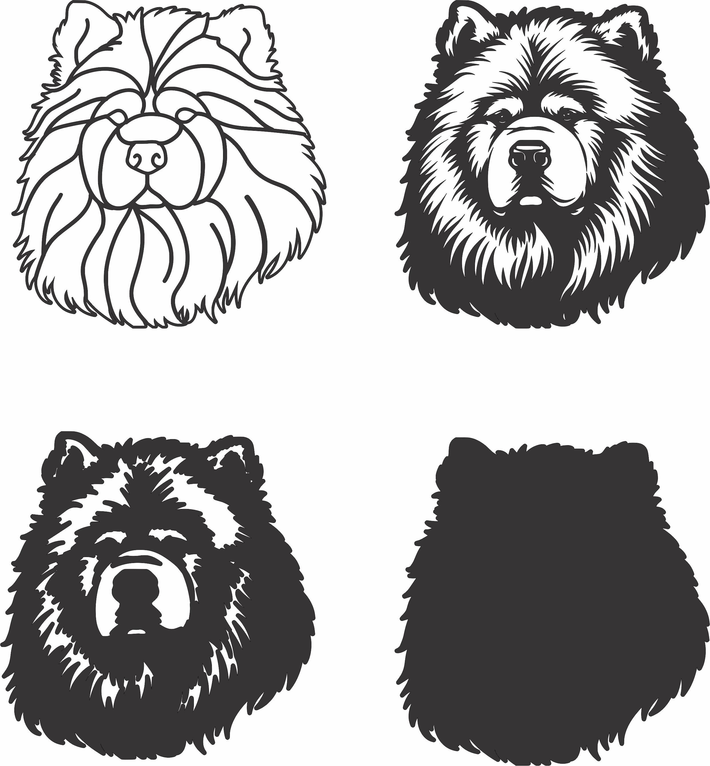 imagem do arquivo vetor para download Vetor de cão Chow Chow