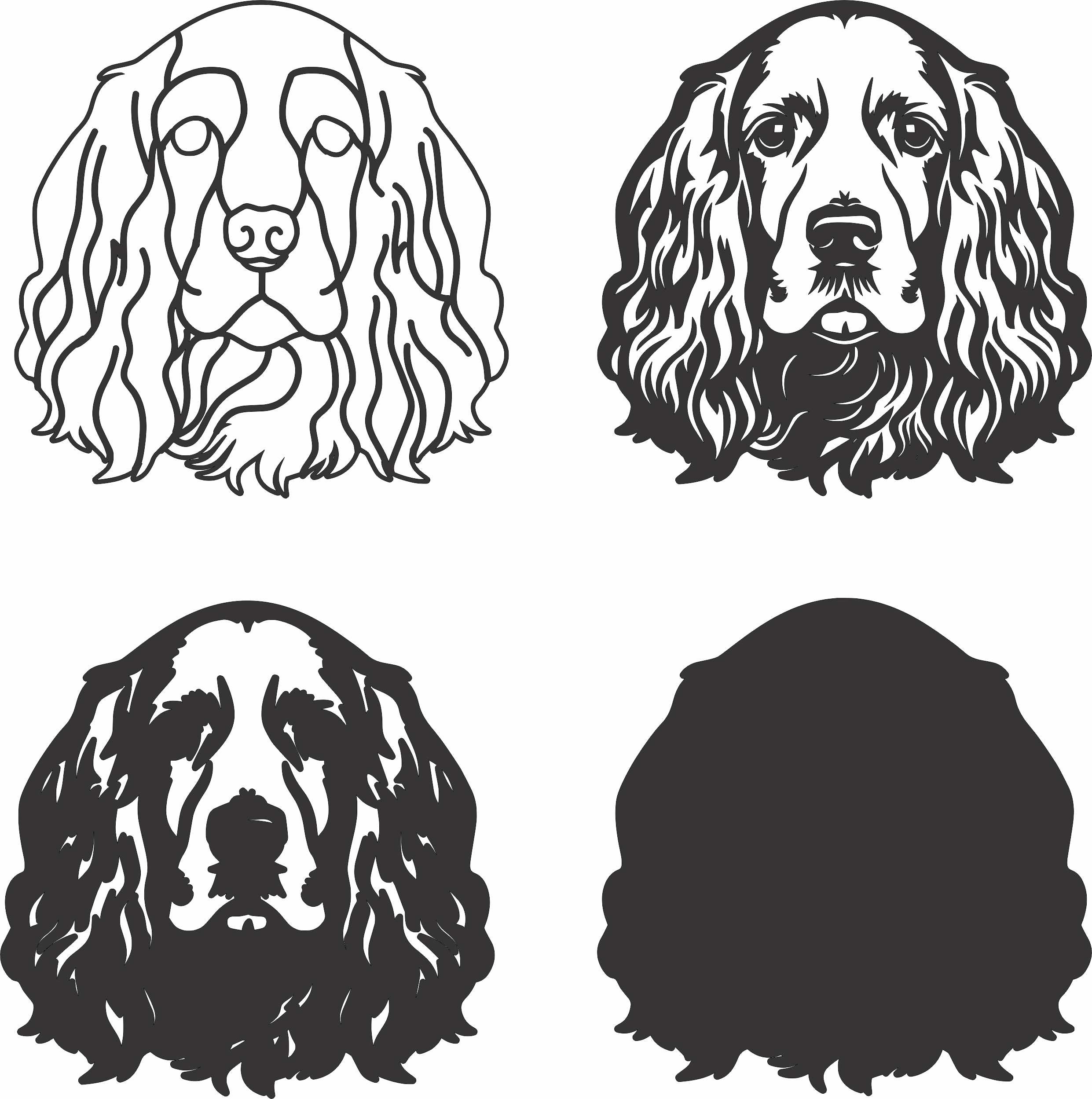 imagem do arquivo vetor para download Vetor de cão Cocker Spaniel.
