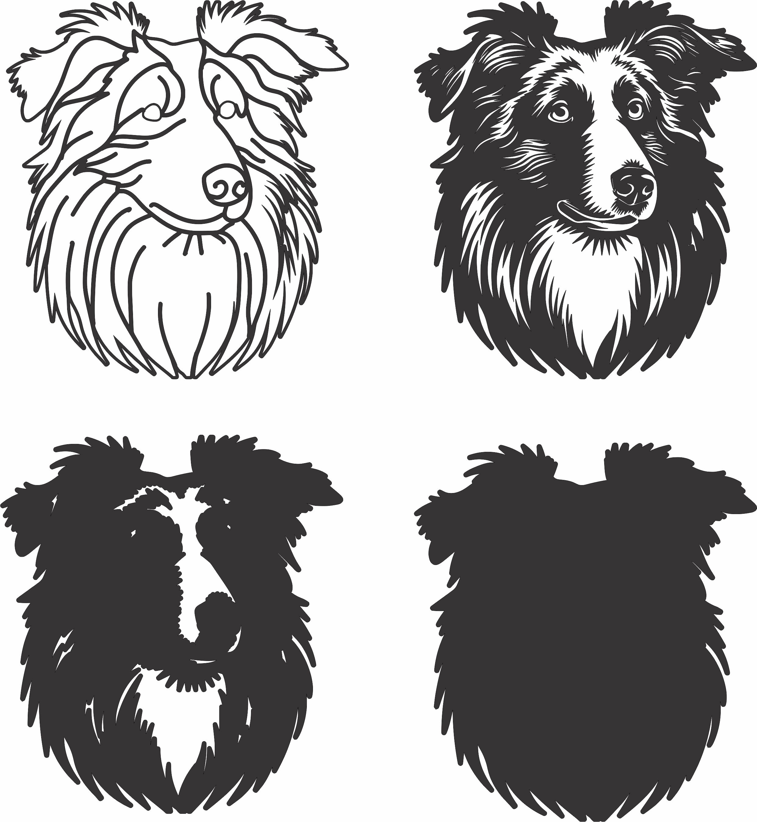imagem do arquivo vetor para download Vetor de cão Collie 
