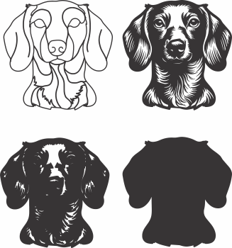 imagem do arquivo vetor para download Vetor de cão Dachshund