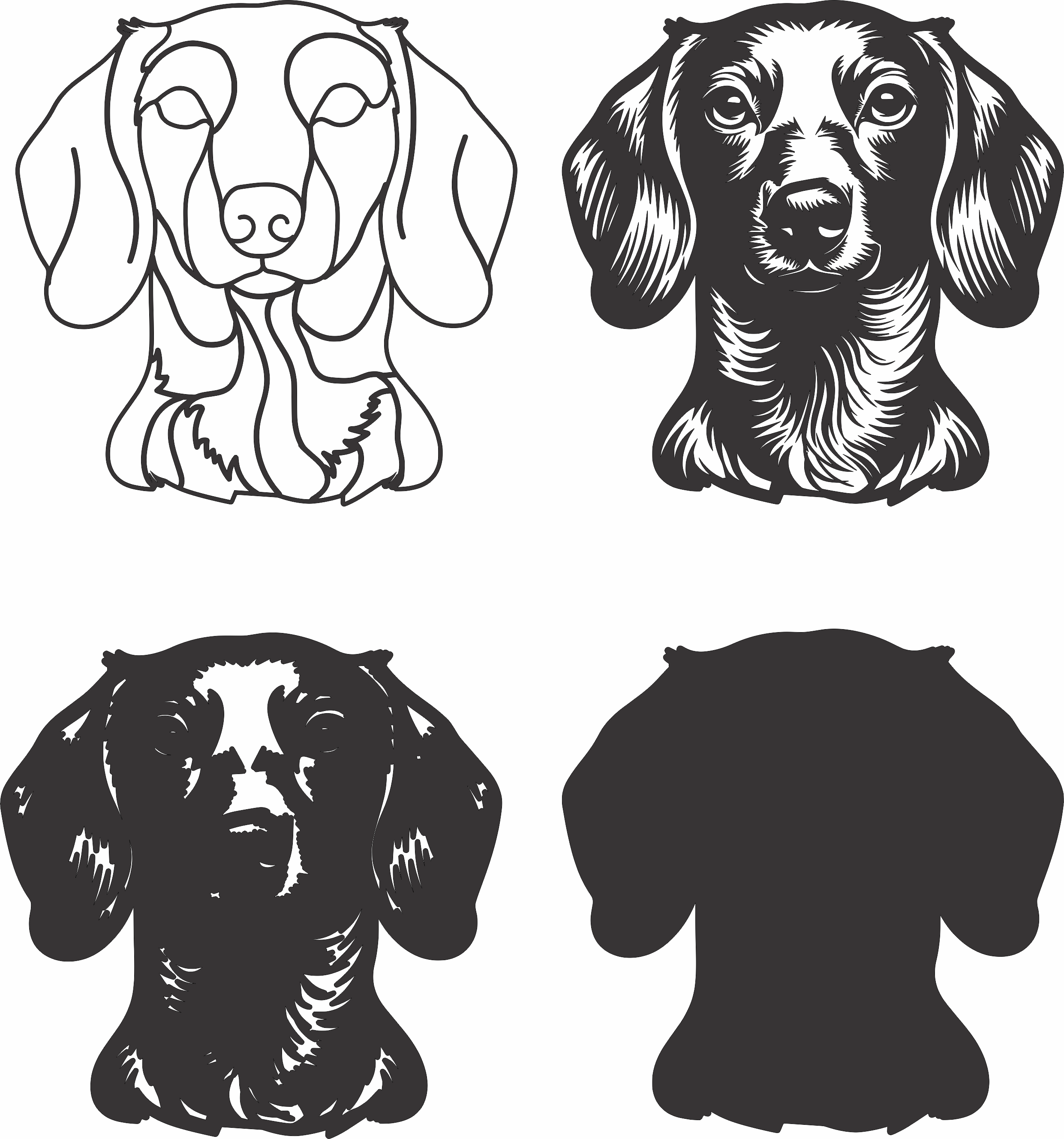 imagem do arquivo vetor para download Vetor de cão Dachshund