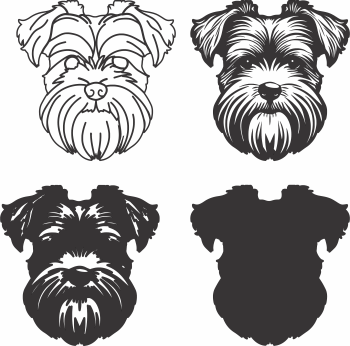 imagem do arquivo vetor para download Vetor de cão Dandie Dinmont Terr