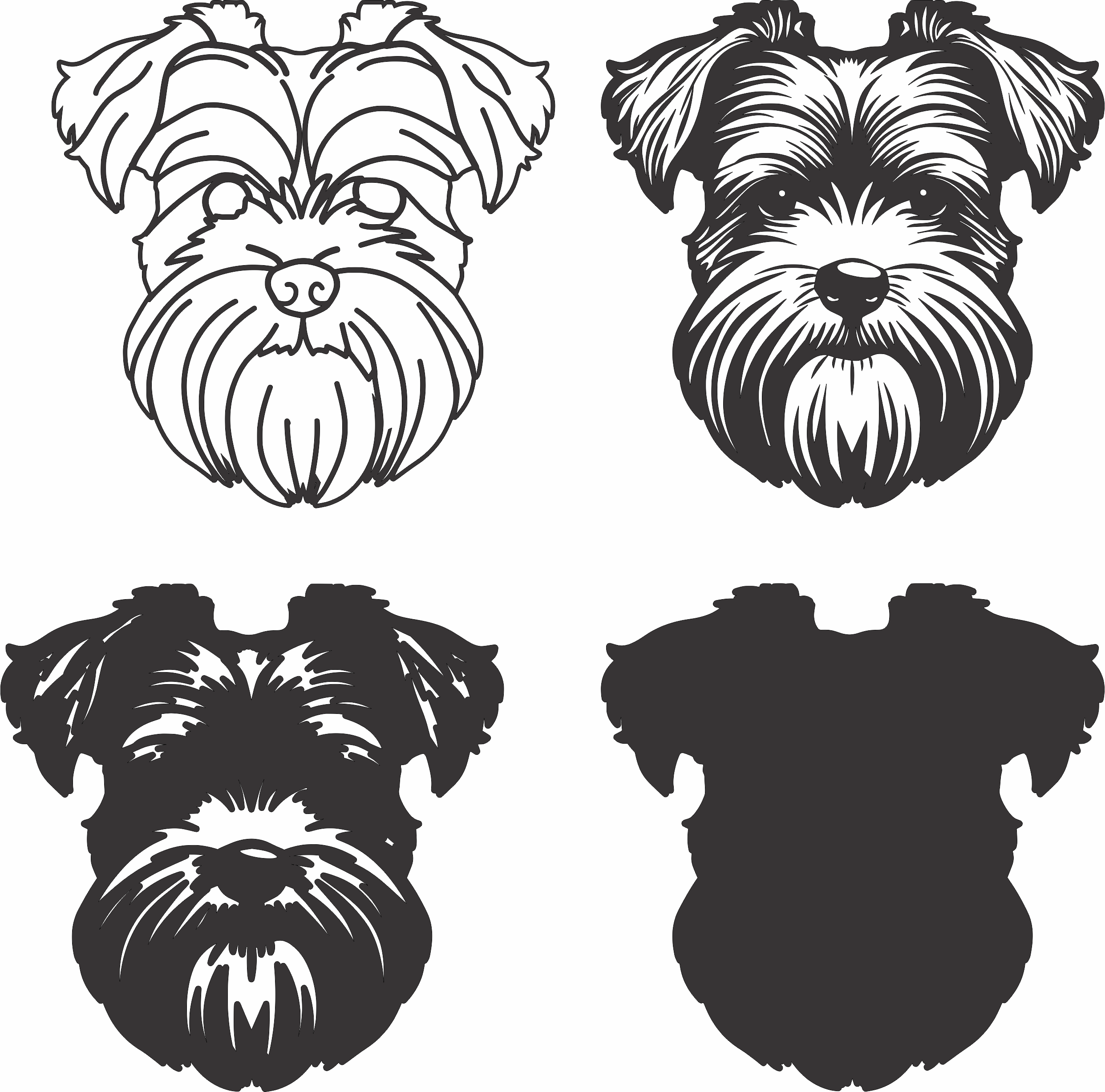 imagem do arquivo vetor para download Vetor de cão Dandie Dinmont Terr