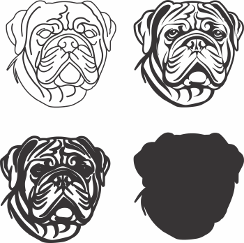 imagem do arquivo vetor para download Vetor de cão English Bulldog