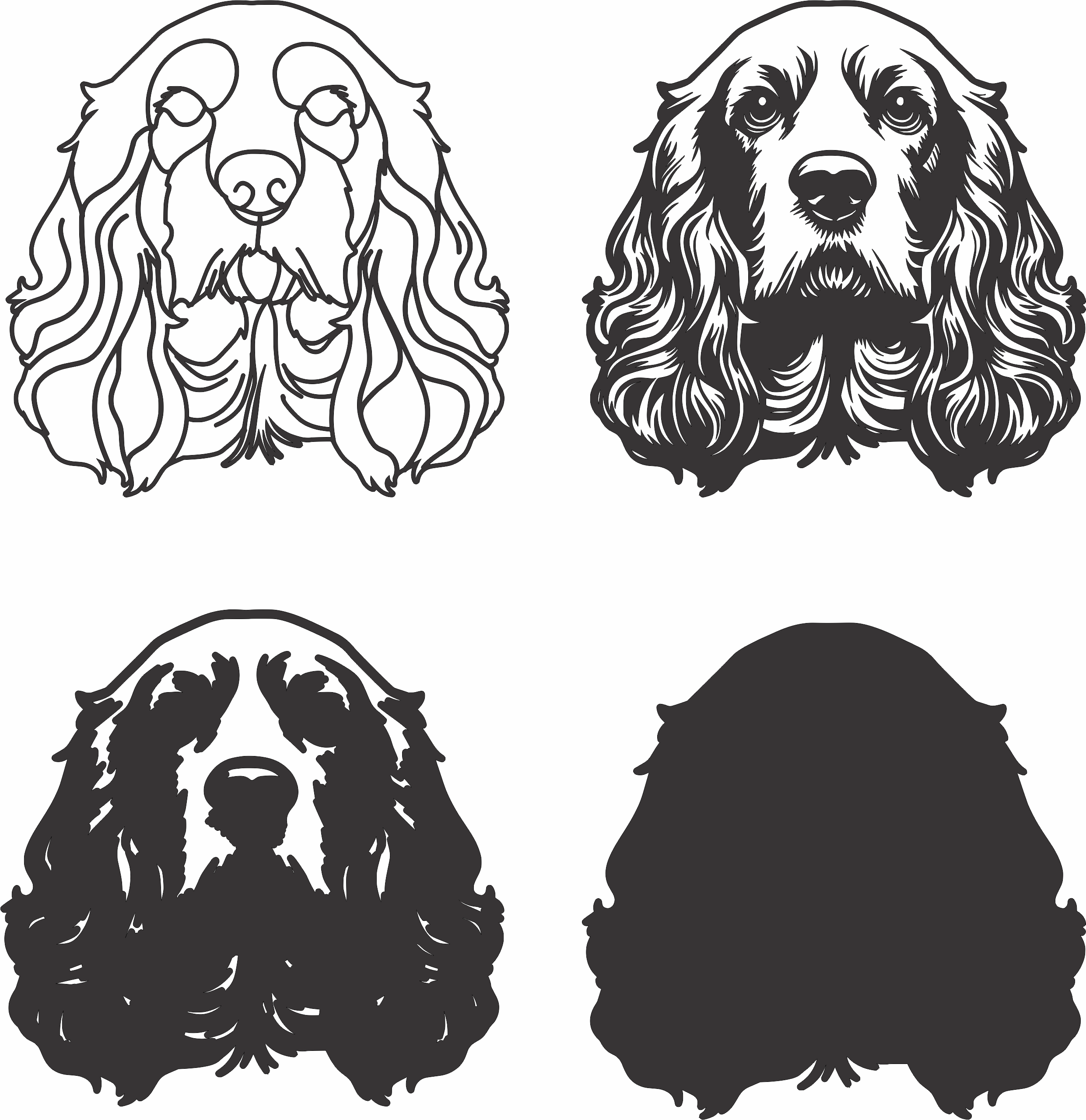 imagem do arquivo vetor para download Vetor de cão English Cocker Spani