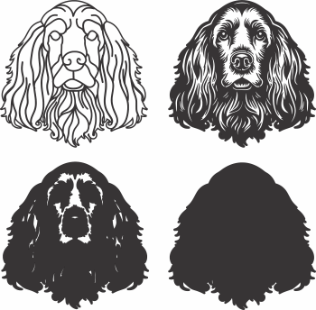imagem do arquivo vetor para download Vetor de cão English Cocker Spani2