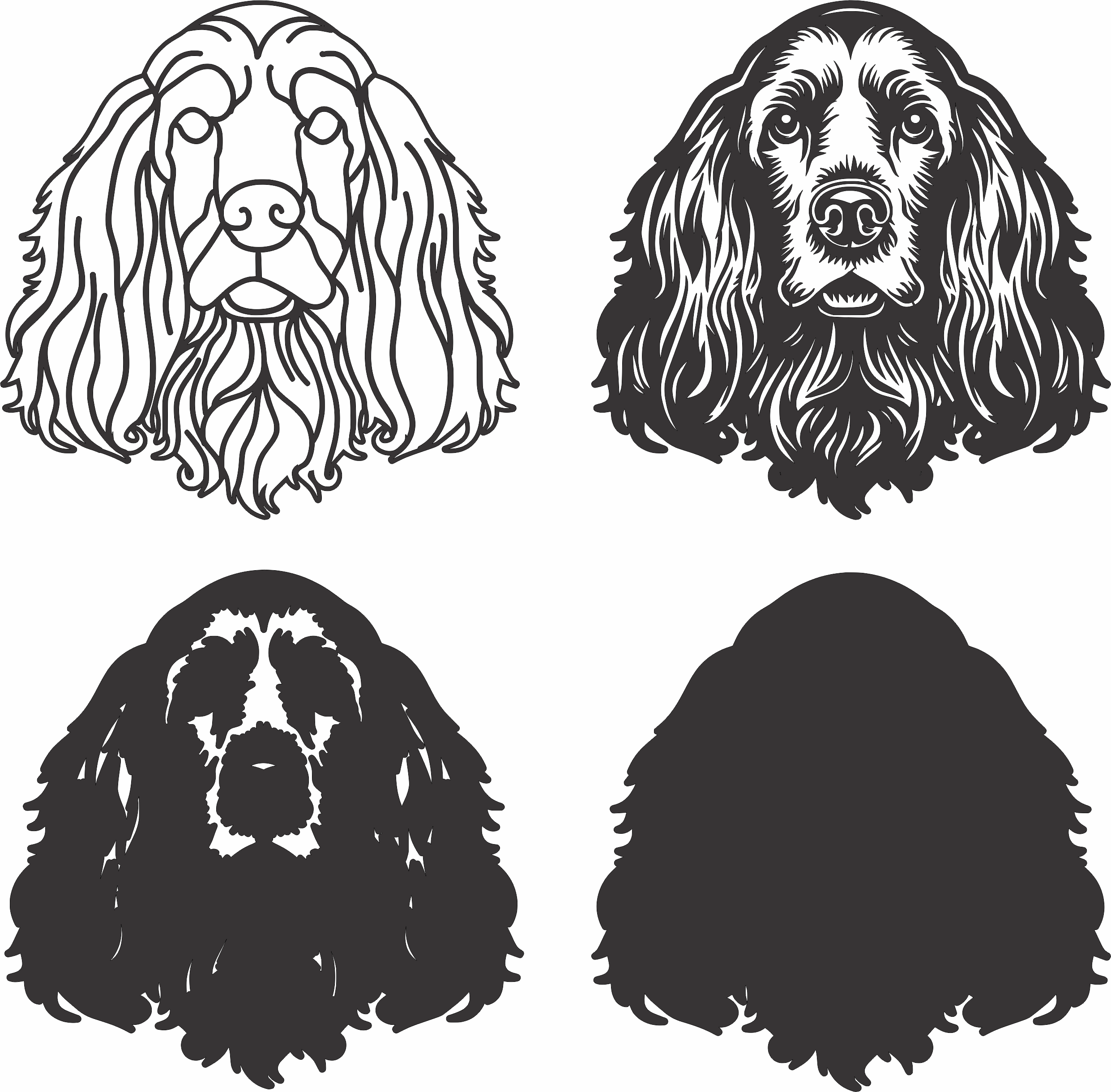 imagem do arquivo vetor para download Vetor de cão English Cocker Spani2