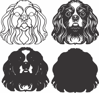 imagem do arquivo vetor para download Vetor de cão English Toy Spanie2