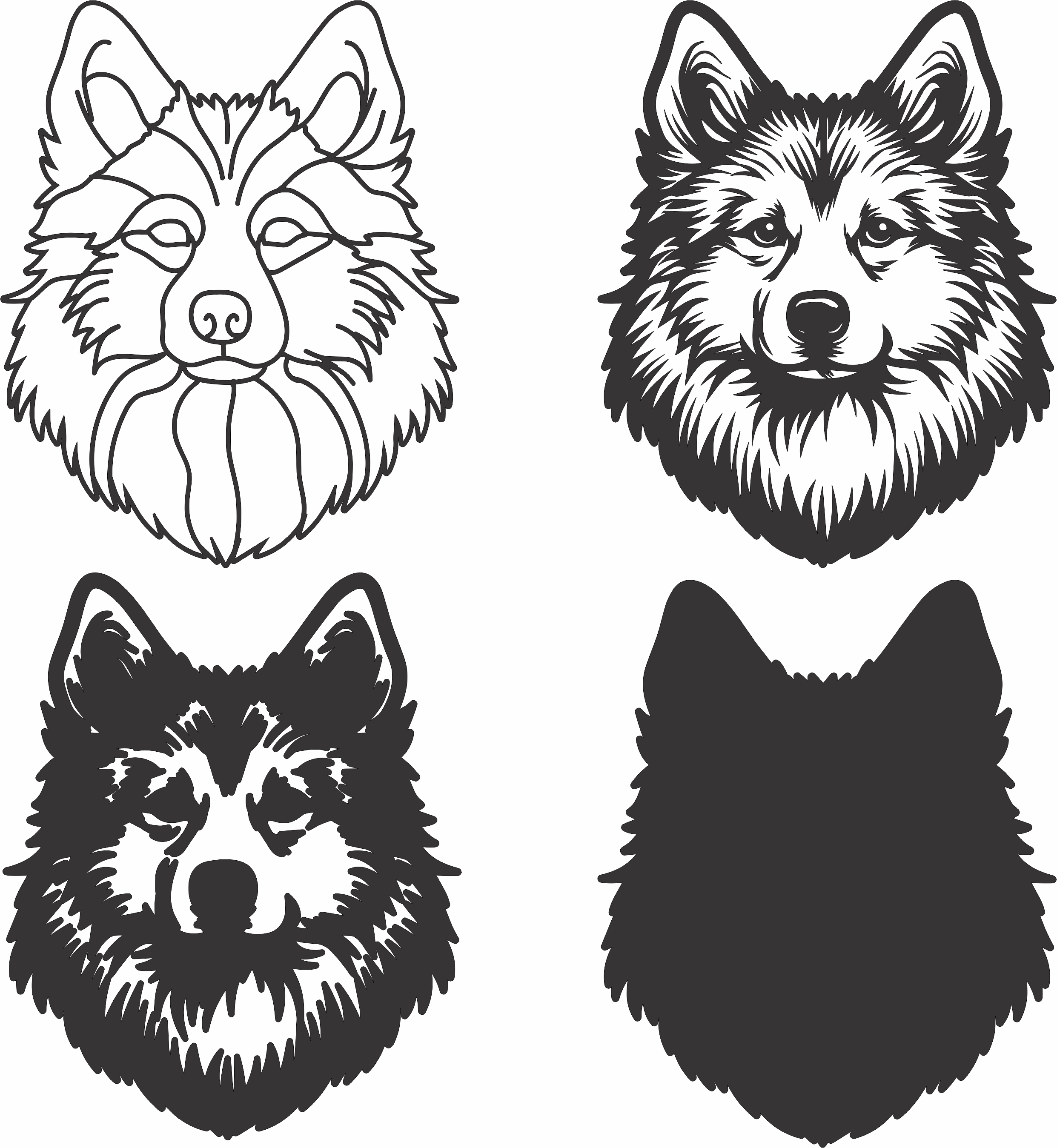 imagem do arquivo vetor para download Vetor de cão Finnish Spitz