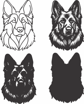 imagem do arquivo vetor para download Vetor de cão German Shepherd