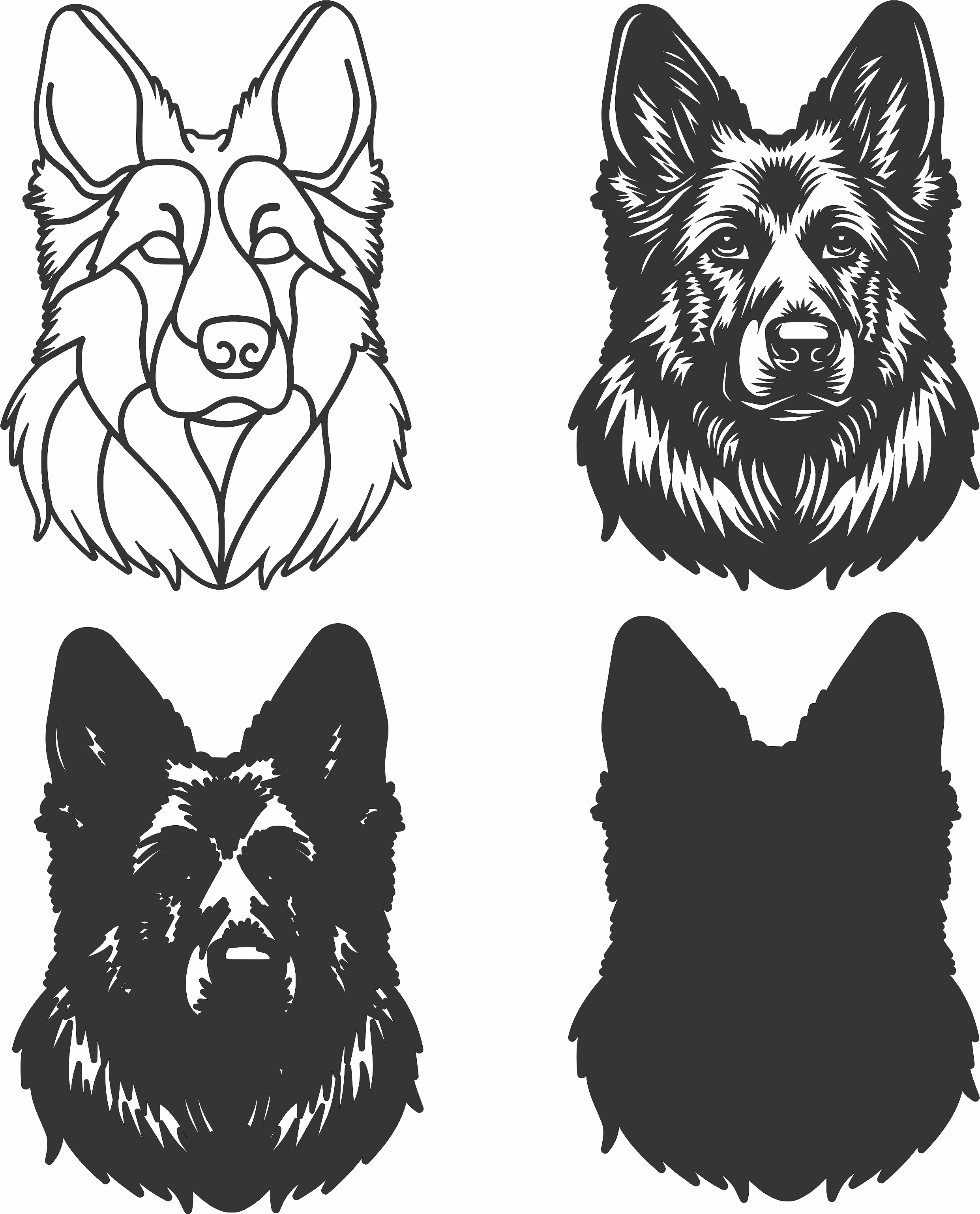 imagem do arquivo vetor para download Vetor de cão German Shepherd
