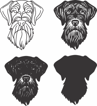 imagem do arquivo vetor para download Vetor de cão German Wirehaired