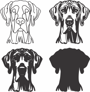 imagem do arquivo vetor para download Vetor de cão Great Dane
