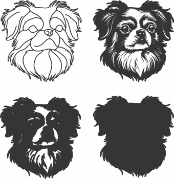 imagem do arquivo vetor para download Vetor de cão Japanese Chin