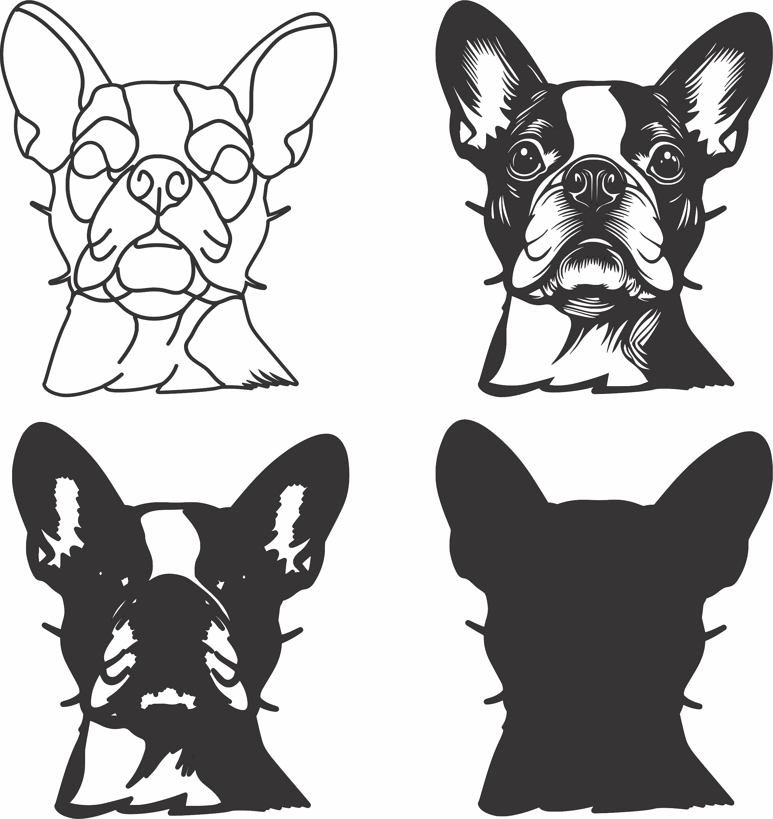 imagem do arquivo vetor para download Vetor de cão Vetor de cão Boston Terrier