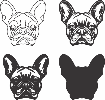 imagem do arquivo vetor para download Vetor de cão french bulldog