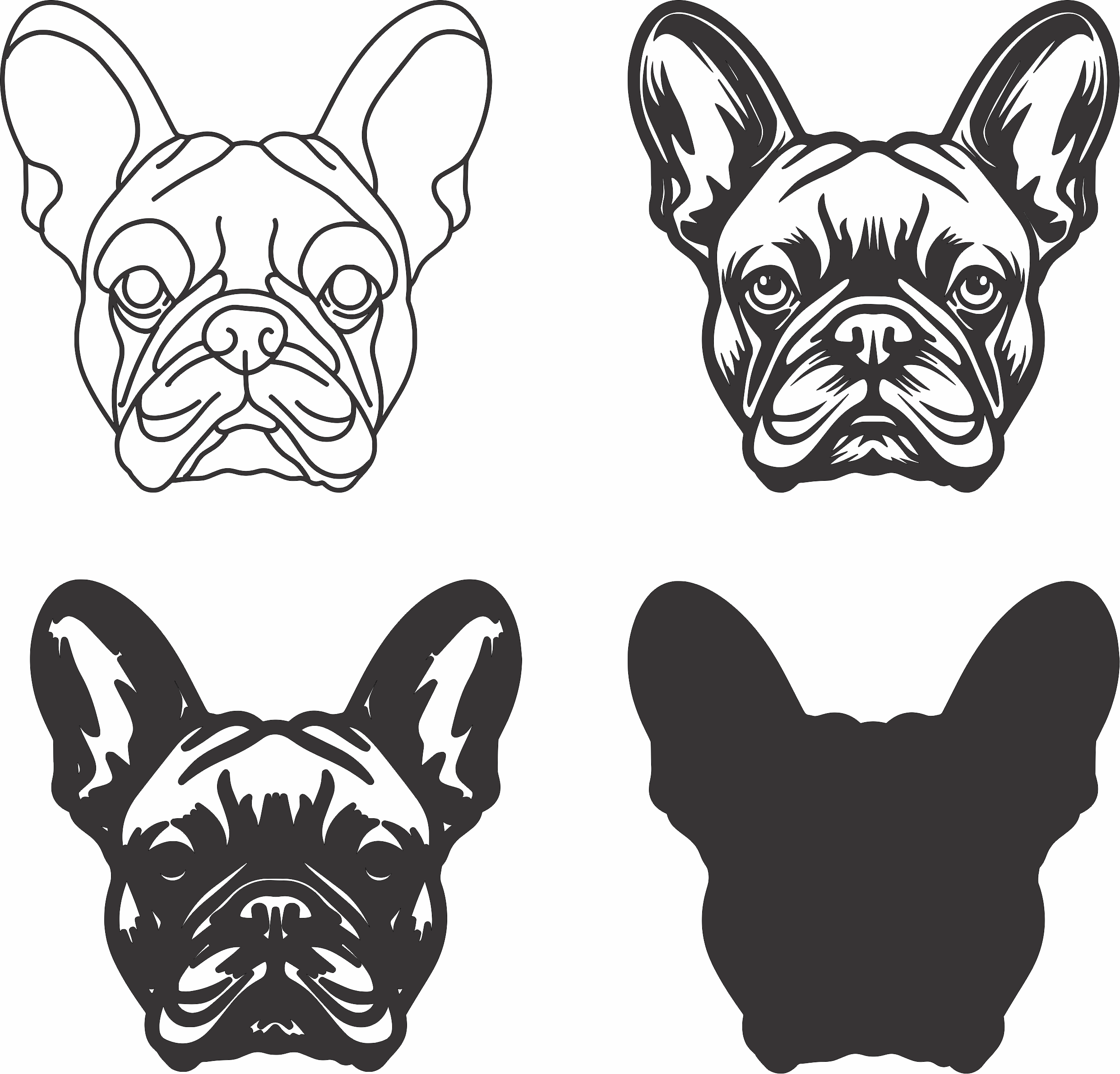 imagem do arquivo vetor para download Vetor de cão french bulldog