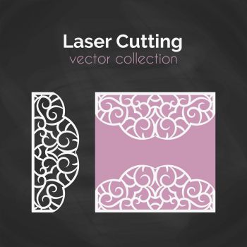 imagem do arquivo vetor para download Vetor de cartão de convite de corte a laser