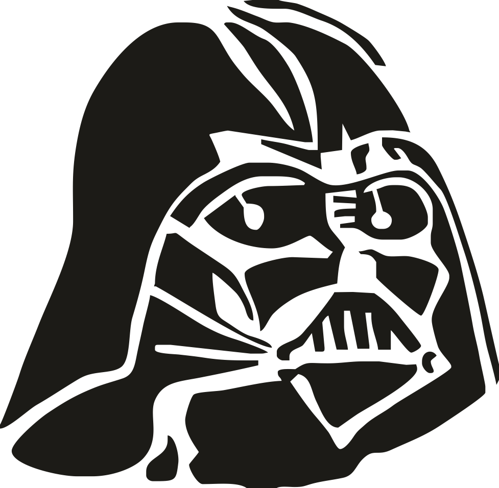 imagem do arquivo vetor para download Vetor de estêncil de Darth Vader