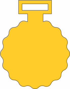 imagem do arquivo vetor para download Vetor de medalha circular com borda escalope